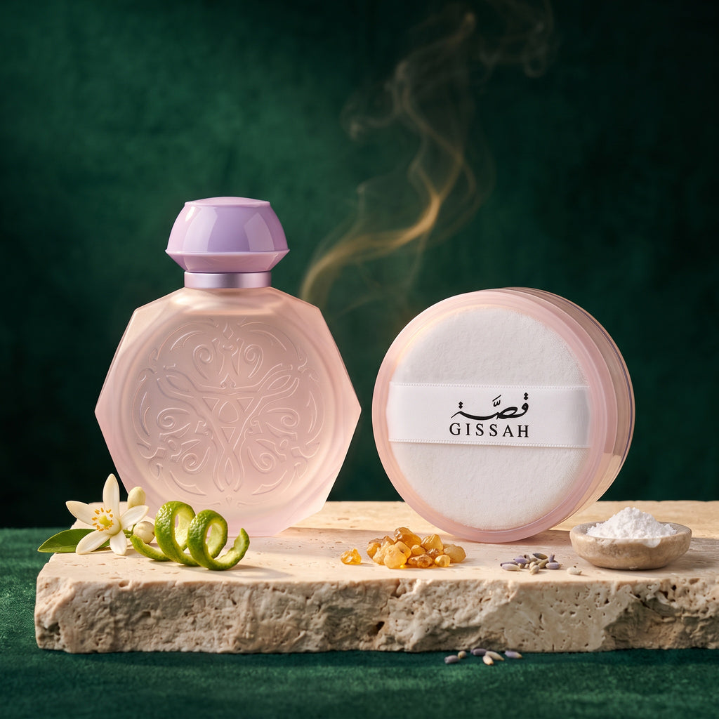 Lunar Musk Set Spray 60ml & Powder Gissah Perfumes