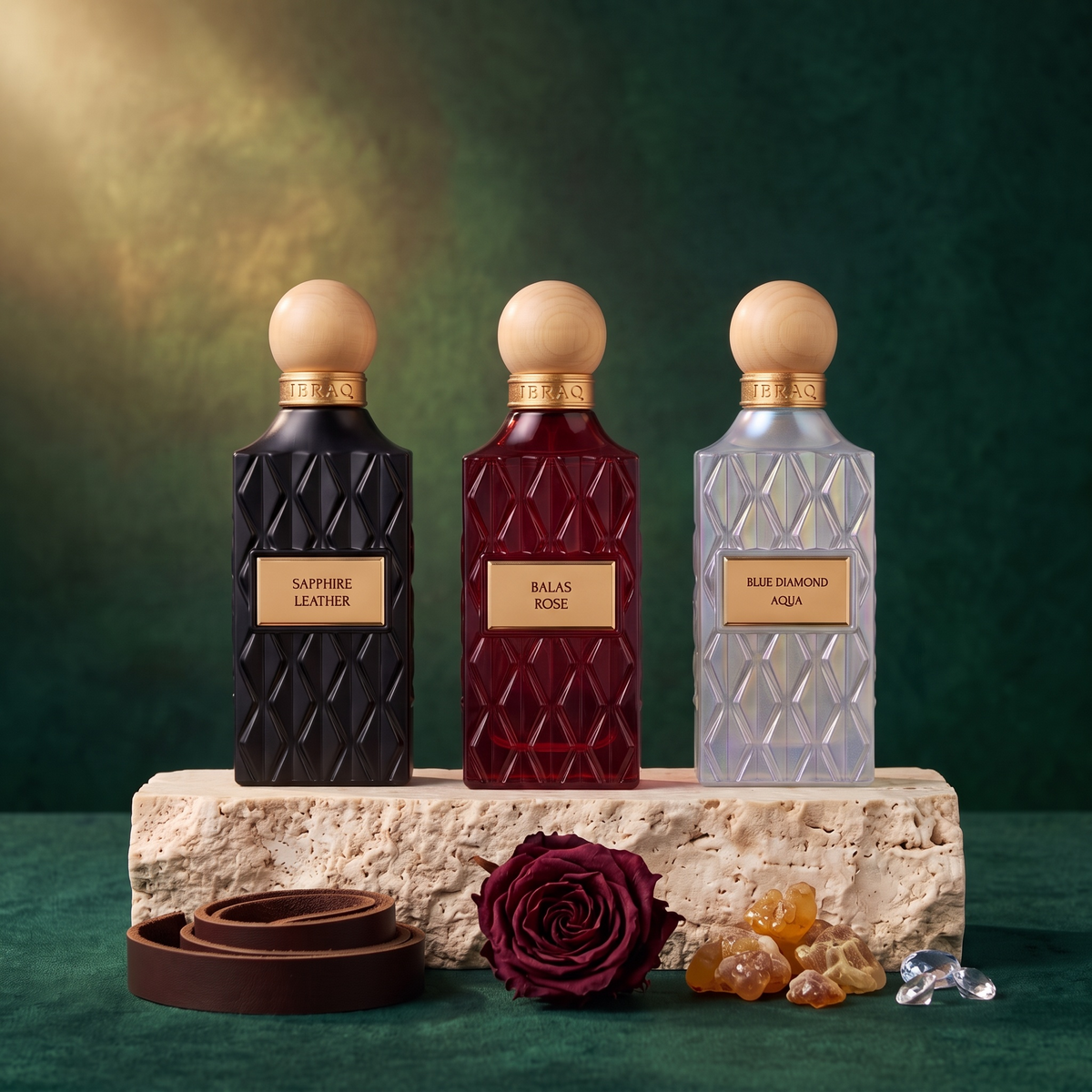 مجموعة عطور إبراق الماسية الزرقاء او دو بارفان 3x75 مل