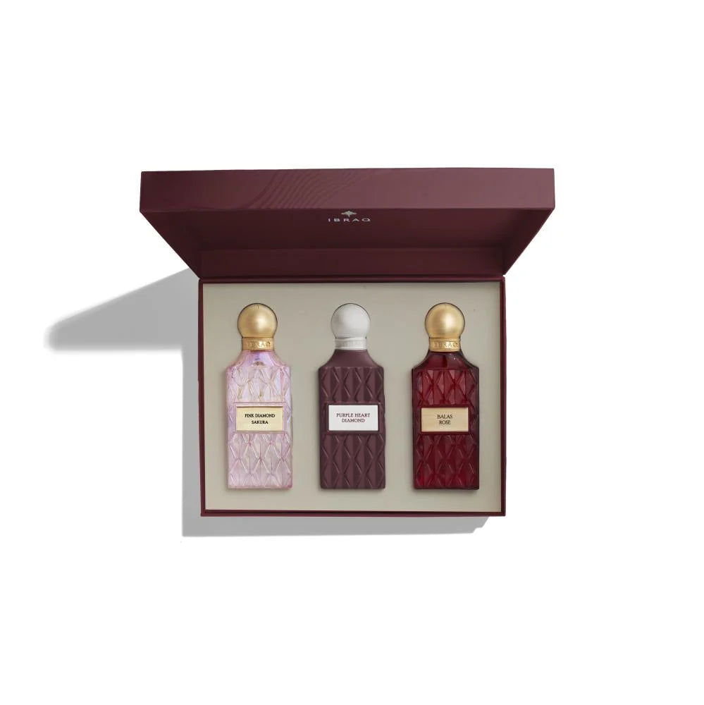 مجموعة دايموند - علبة دايموند مارون ٧٥ مل ٣ في ١ (عطر، غسول بعد الحلاقة، جل استحمام)